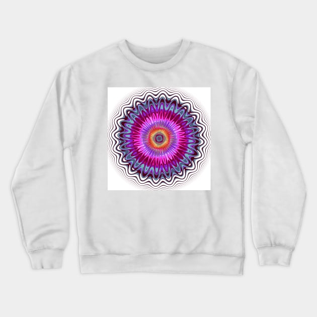 Multicoloured Kaleidoscope Flower Crewneck Sweatshirt by pinkal